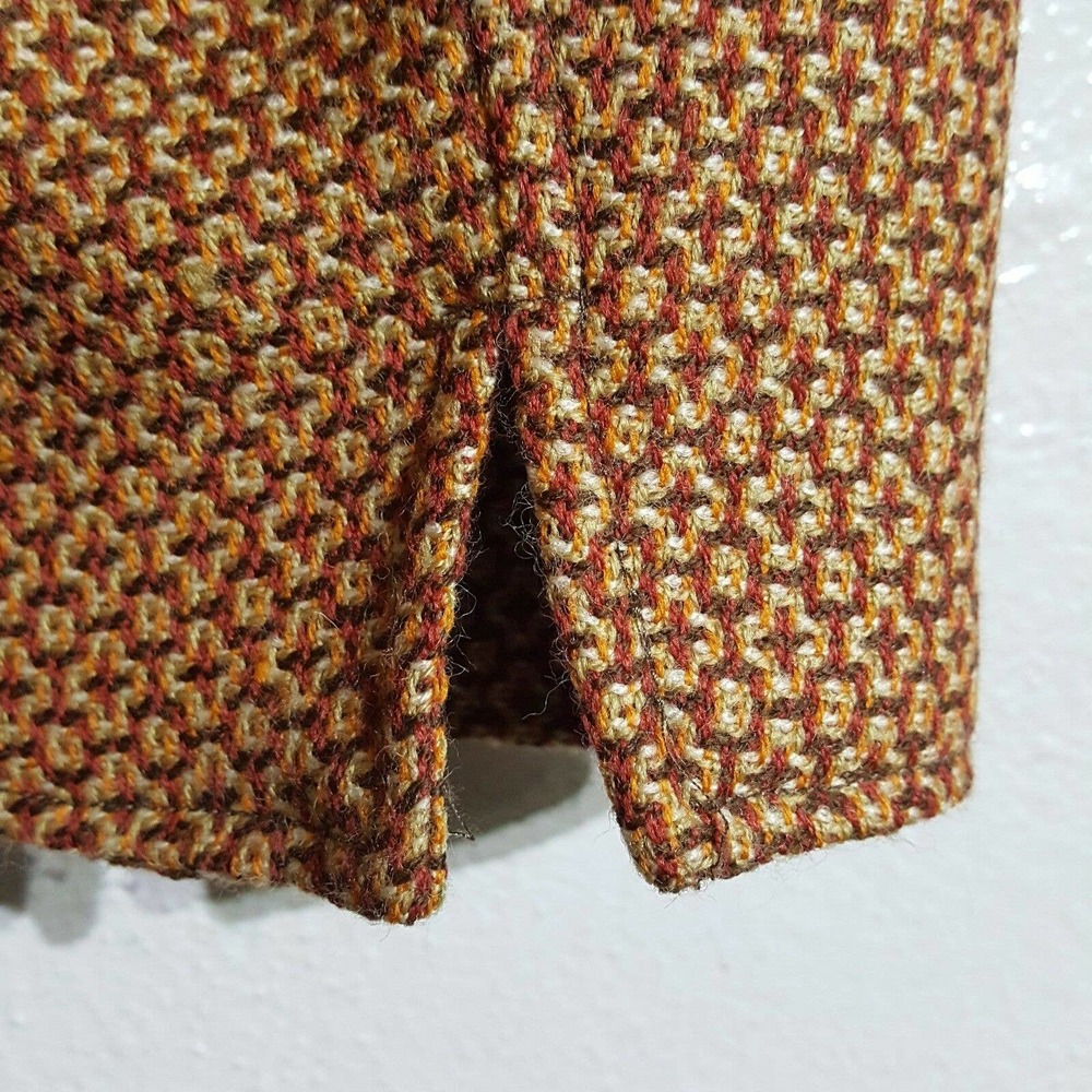 Worth Zipper Front Blazer 8 Wool Brown Rust - Picture 6 of 8